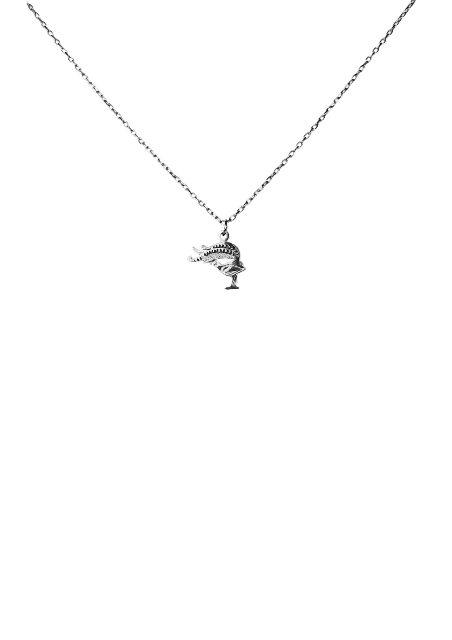 Lyrebird Necklace Silver