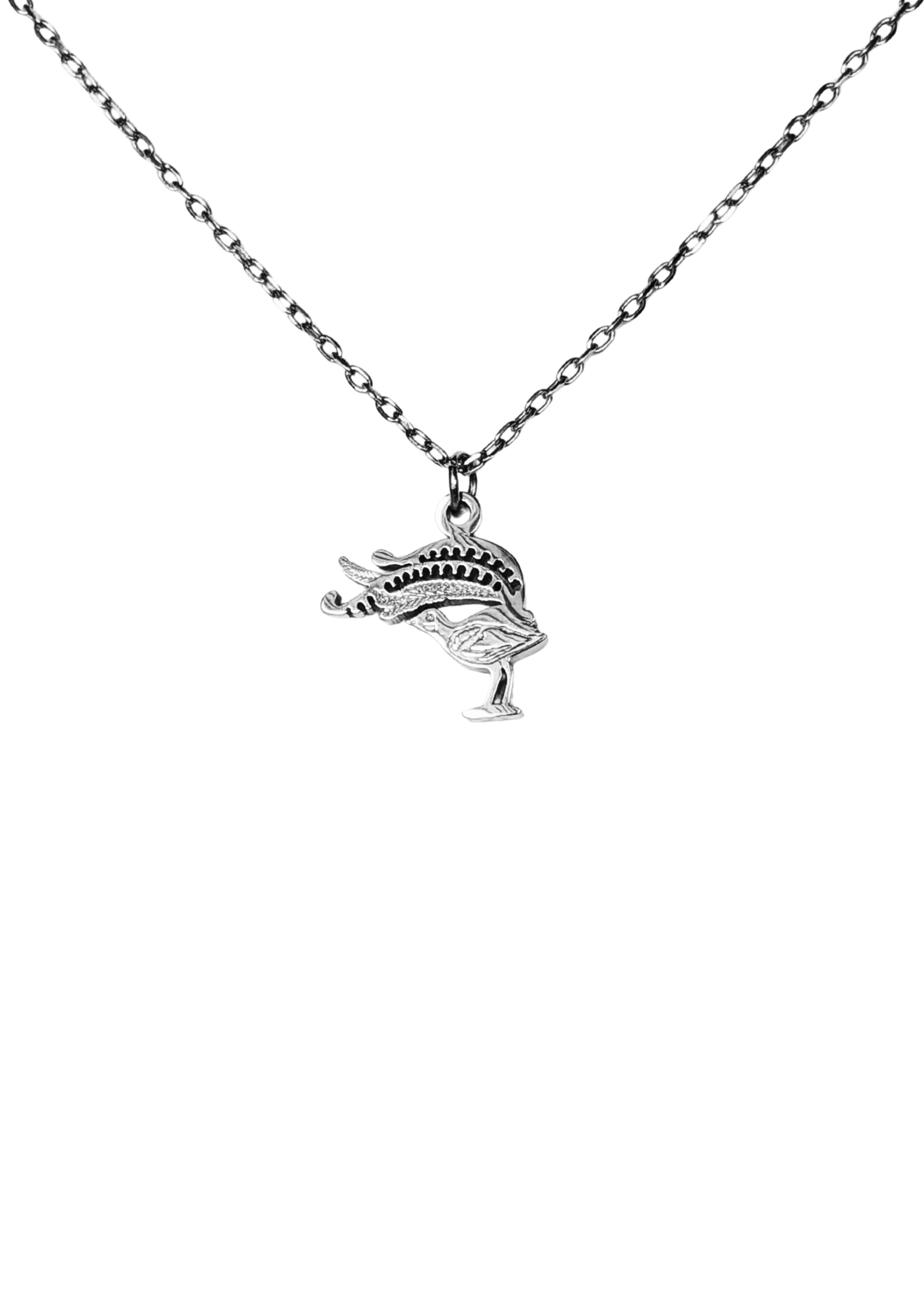 Lyrebird Necklace Silver