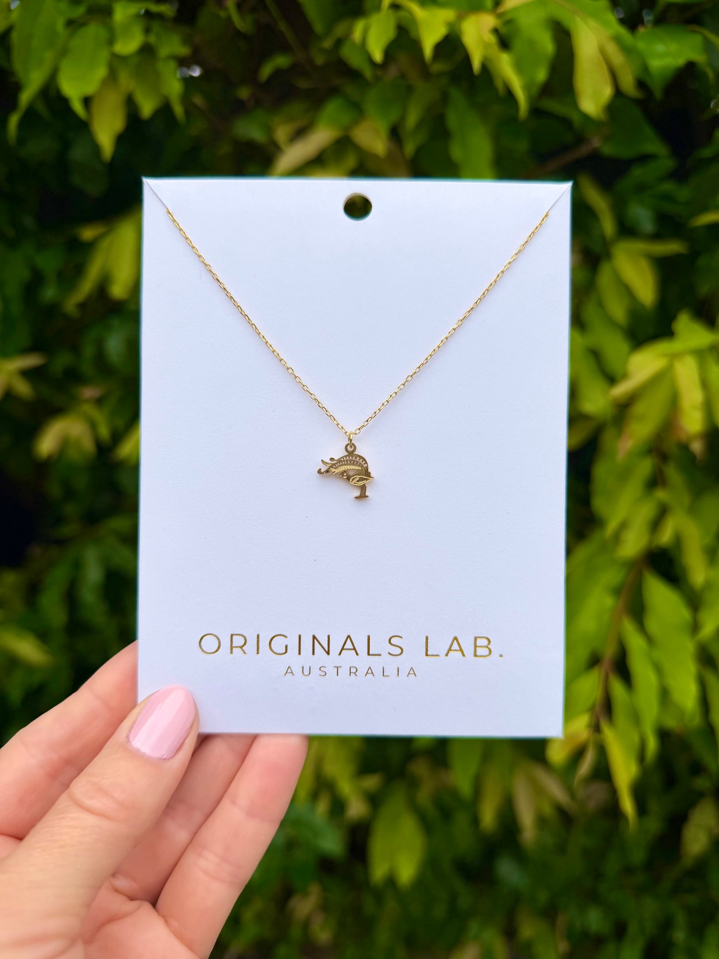 Lyrebird Necklace Gold