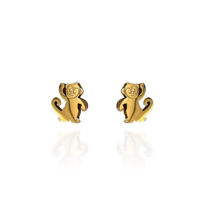 Monkey Earring Studs Gold