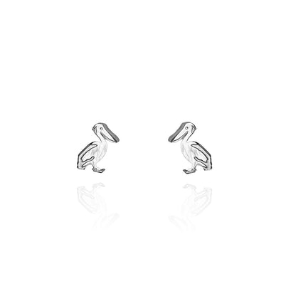 Pelican Earring Studs Silver