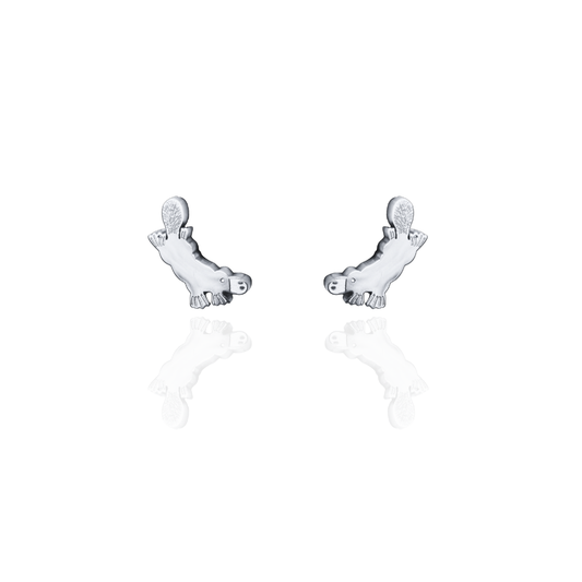 Platypus Earring Studs Silver