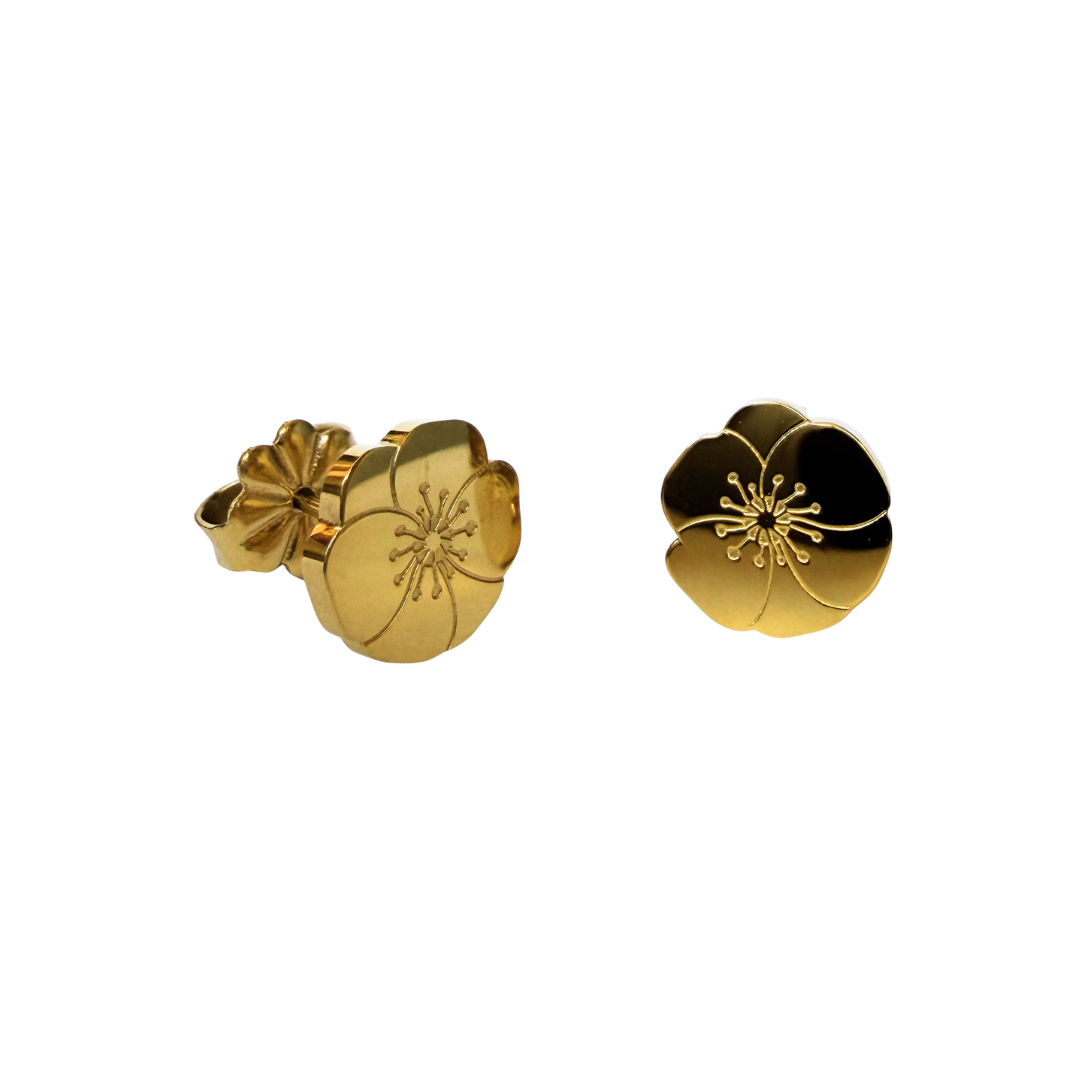 Poppy Earring Studs Gold