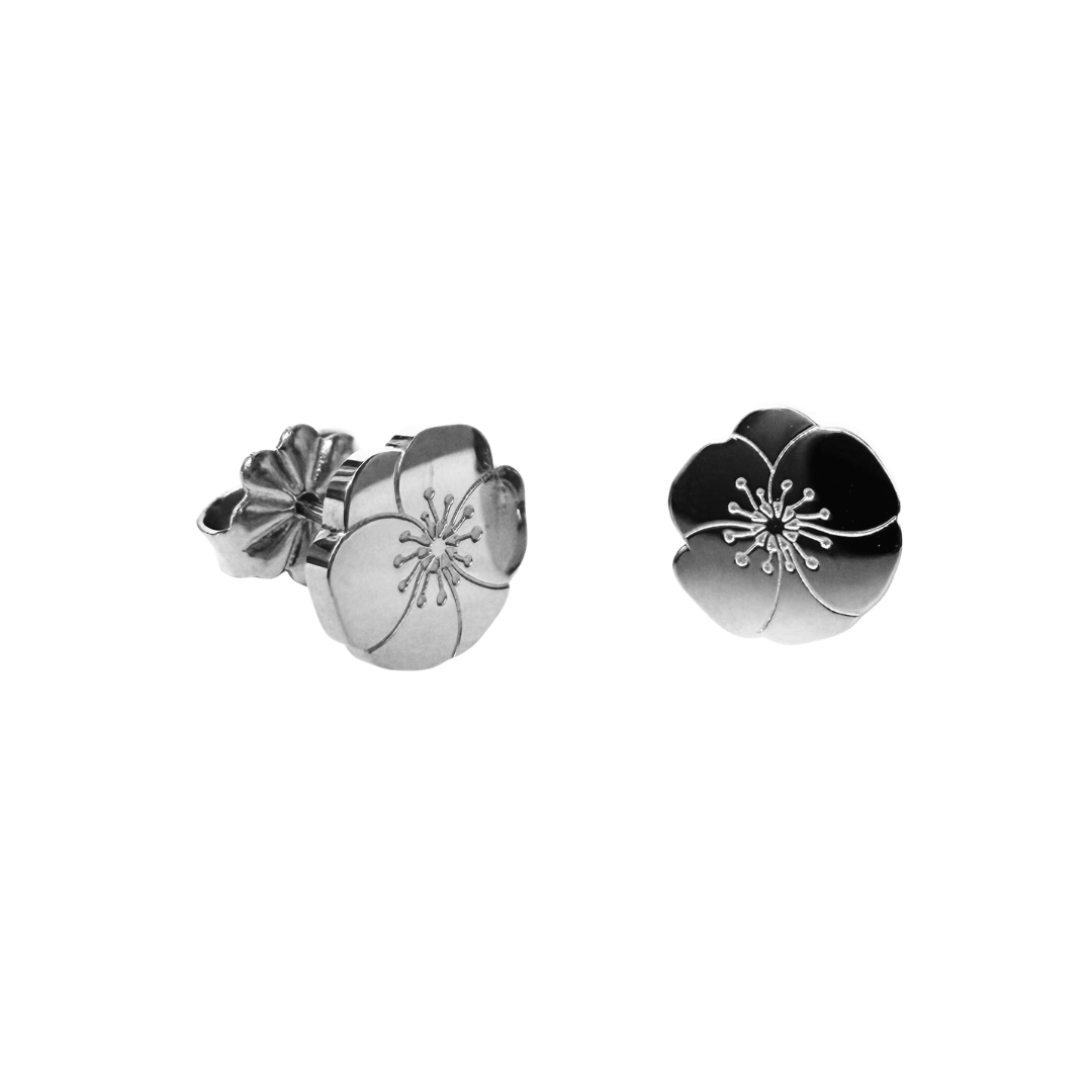 Poppy Earring Studs Silver