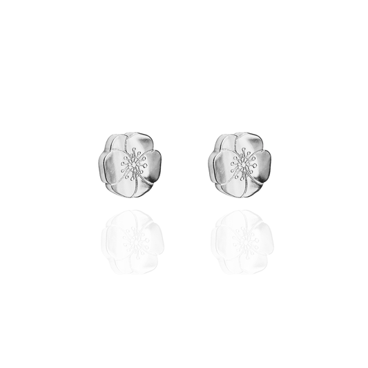 Poppy Earring Studs Silver