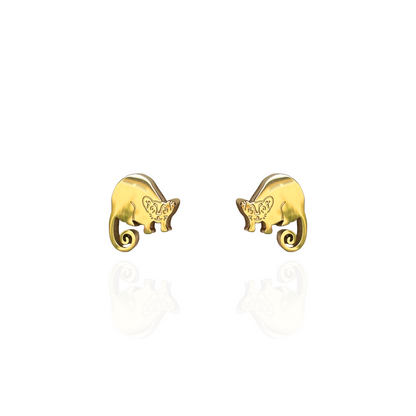 Possum Earring Studs Gold