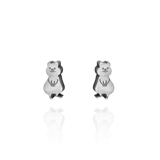 Quokka Earring Studs Silver