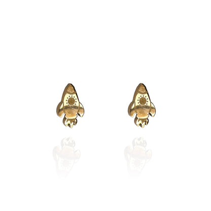 Rocket Earring Studs Gold