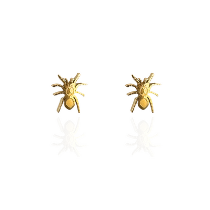 Tarantula Earring Studs Gold