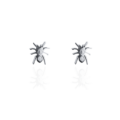 Tarantula Earring Studs Silver