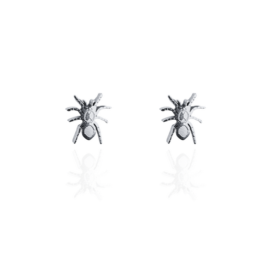Tarantula Earring Studs Silver