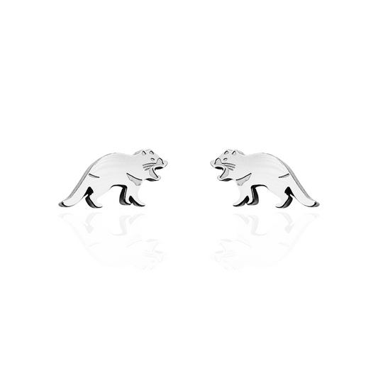 Tasmanian Devil Earring Studs Silver