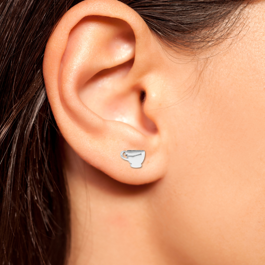 High Tea Earring Studs Silver