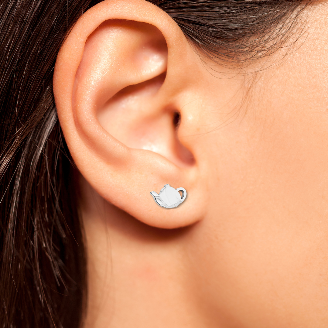High Tea Earring Studs Silver