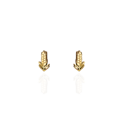 Wheat Earring Studs Gold