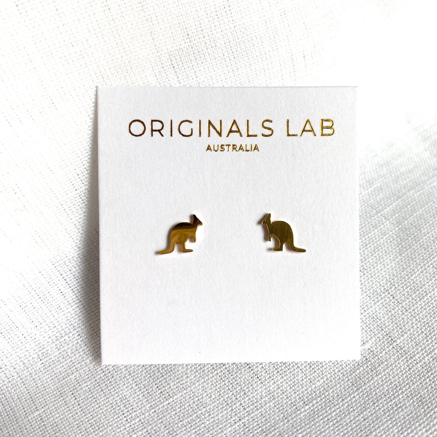 Kangaroo Earring Studs Gold