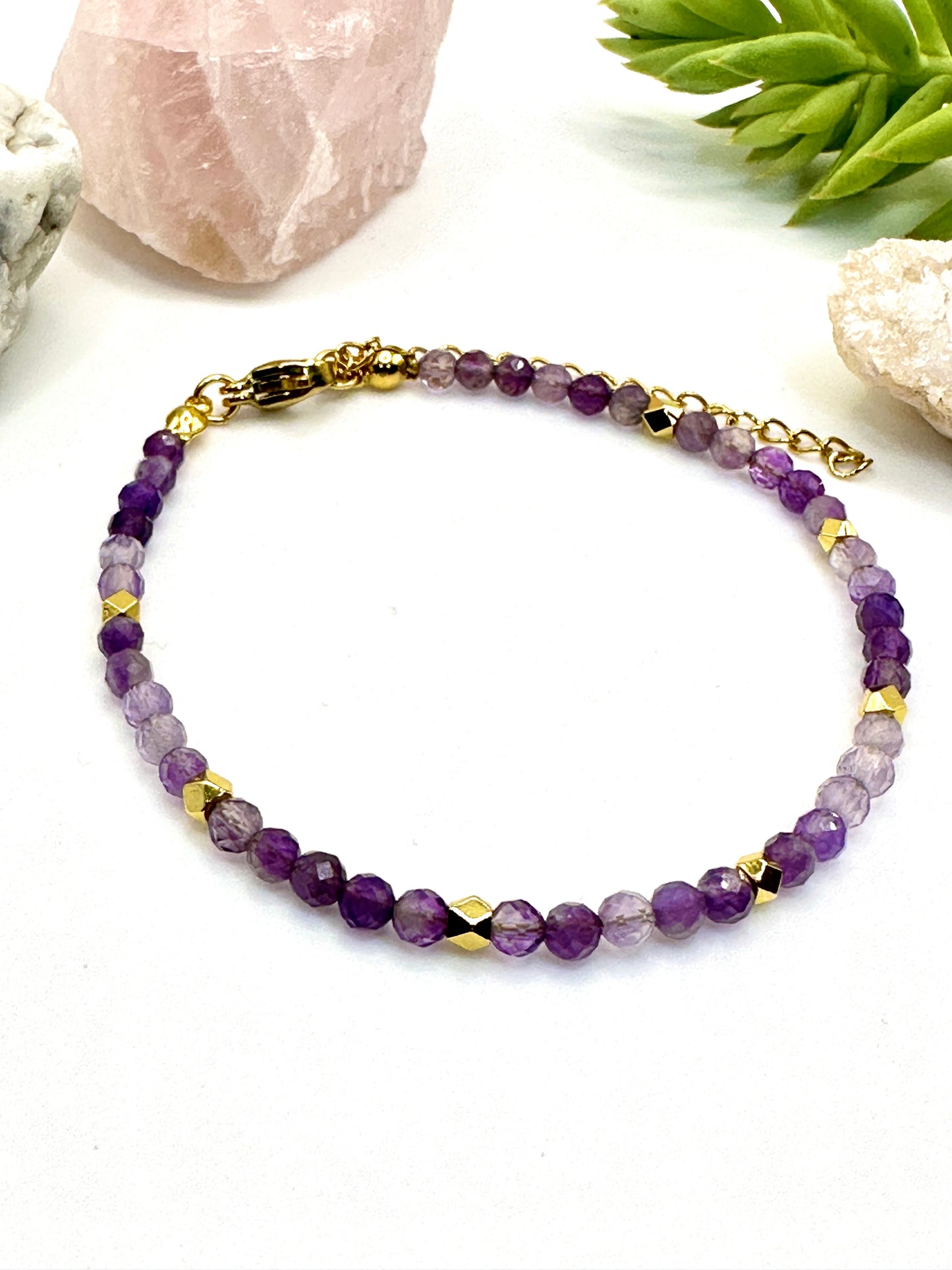 Amethyst Natural Gem Stone Bracelet