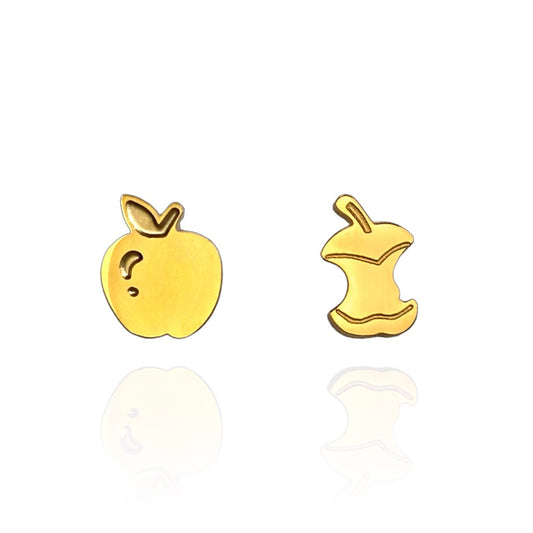 Apple Earring Studs Gold