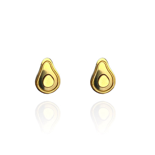 Avocado Earring Studs Gold