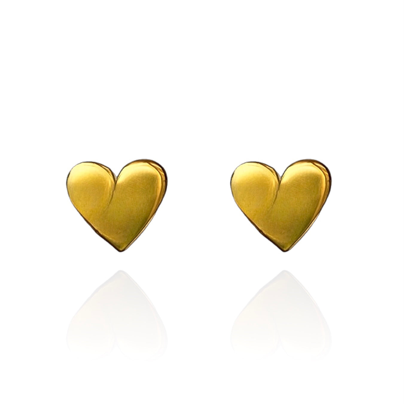 Heart Earring Studs Gold