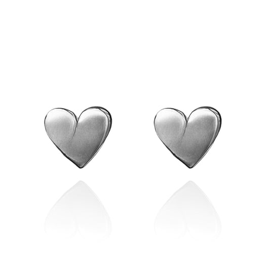 Heart Earring Studs Silver
