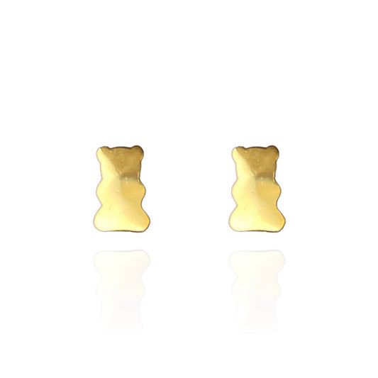 Gummy Bear Earring Studs Gold
