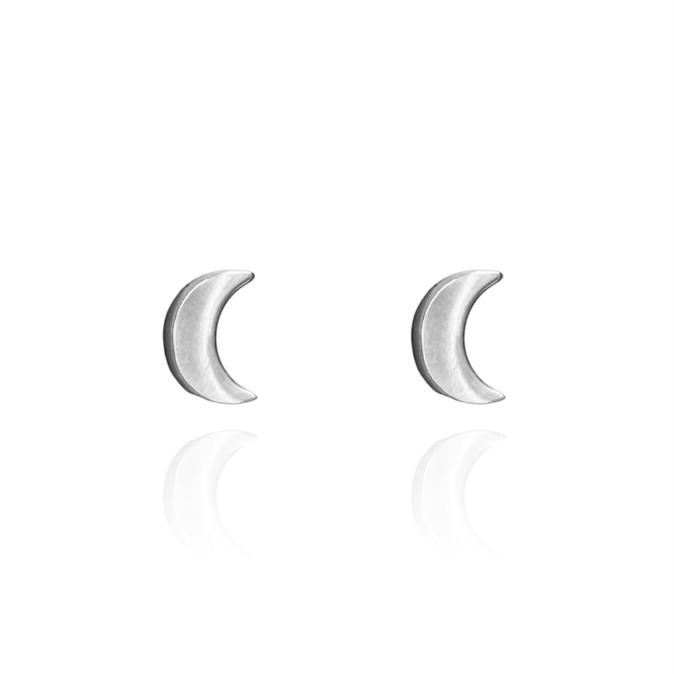 Moon Crescent Studs Silver