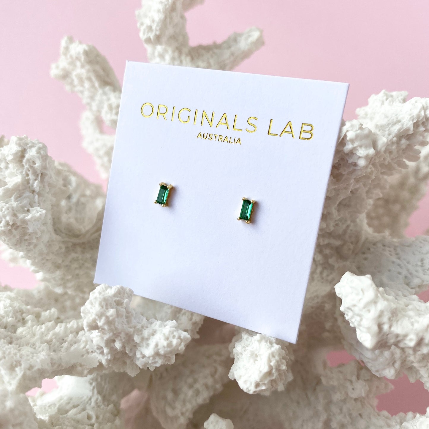 Gold Timeless Emerald Green Crystals