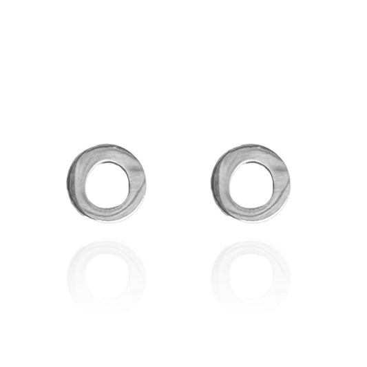 Classic Halo Earring Studs Silver