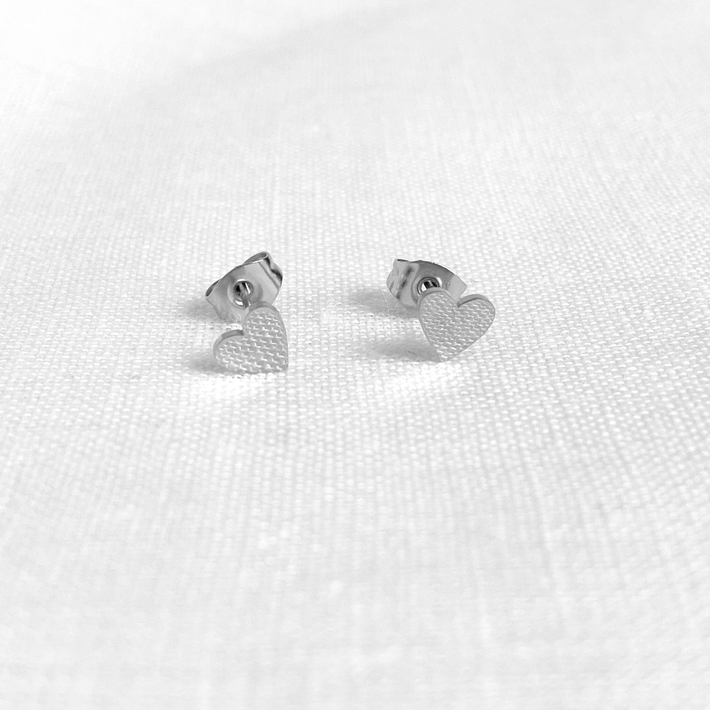 Heart Earring Studs Silver