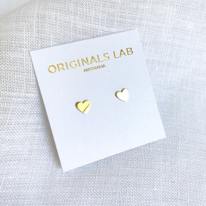 Heart Earring Studs Gold