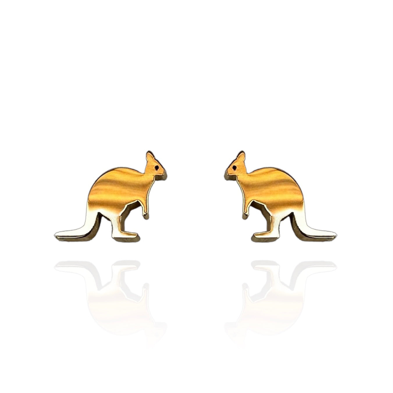 Kangaroo Earring Studs Gold