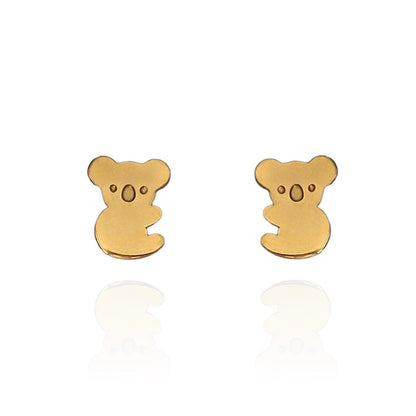Koala Earring Studs Gold