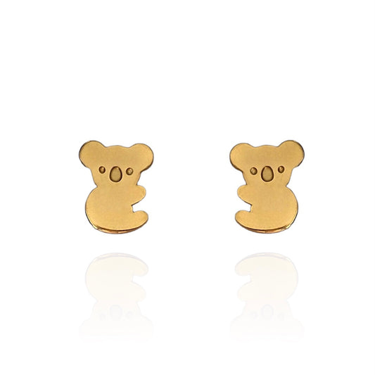 Koala Earring Studs Gold