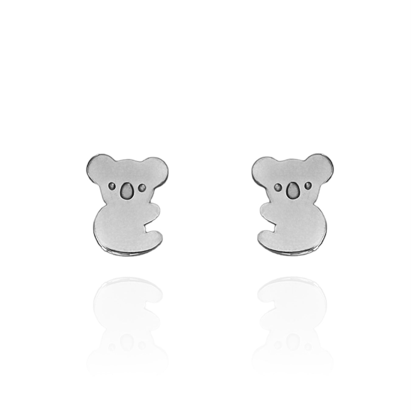 Koala Earring Studs Silver