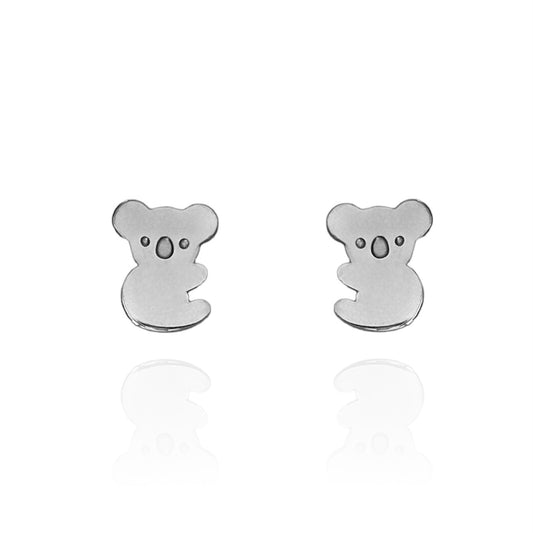 Koala Earring Studs Silver