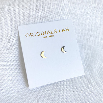Moon Crescent Studs Silver