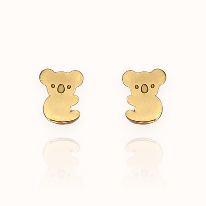 Koala Earring Studs Gold