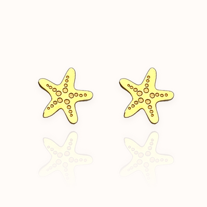 Starfish Earring Studs Gold
