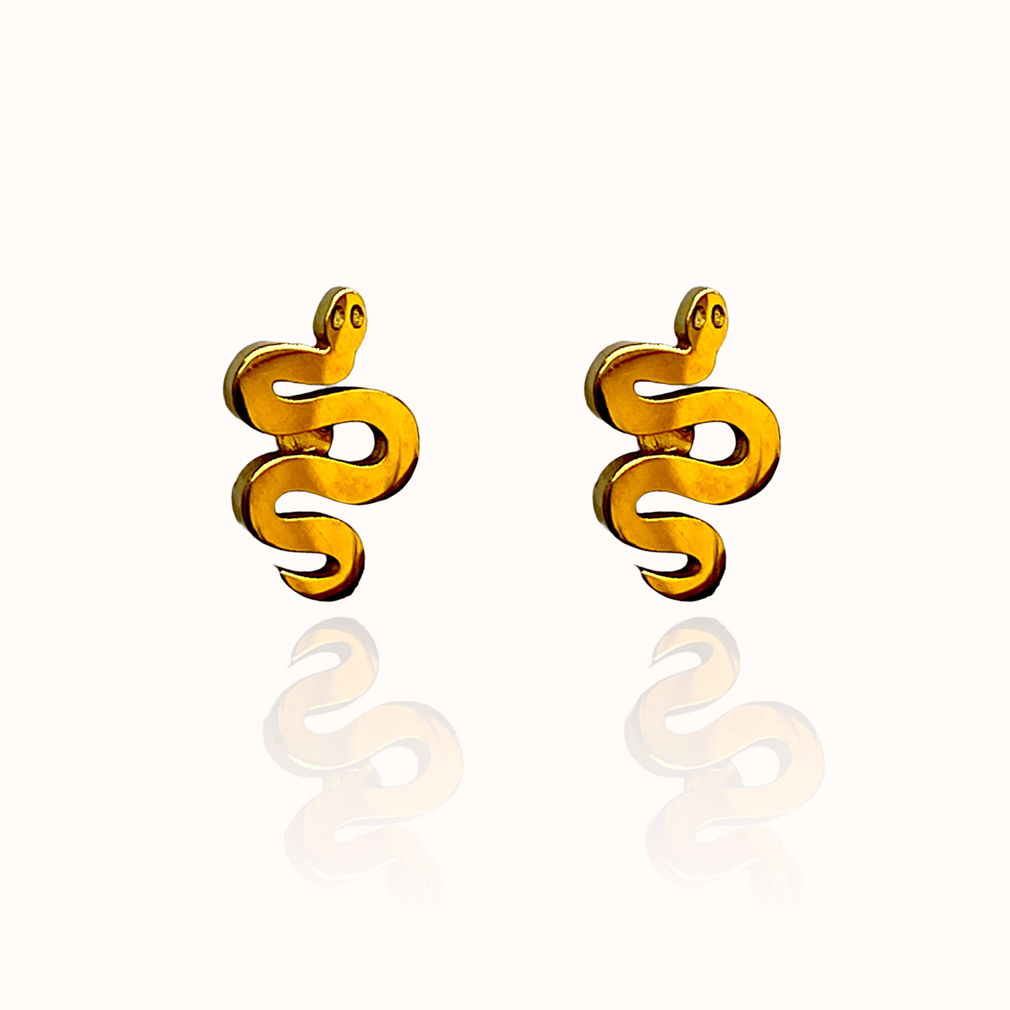 Serpent Earring Studs Gold