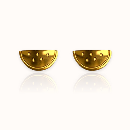 Watermelon Earring Studs Gold
