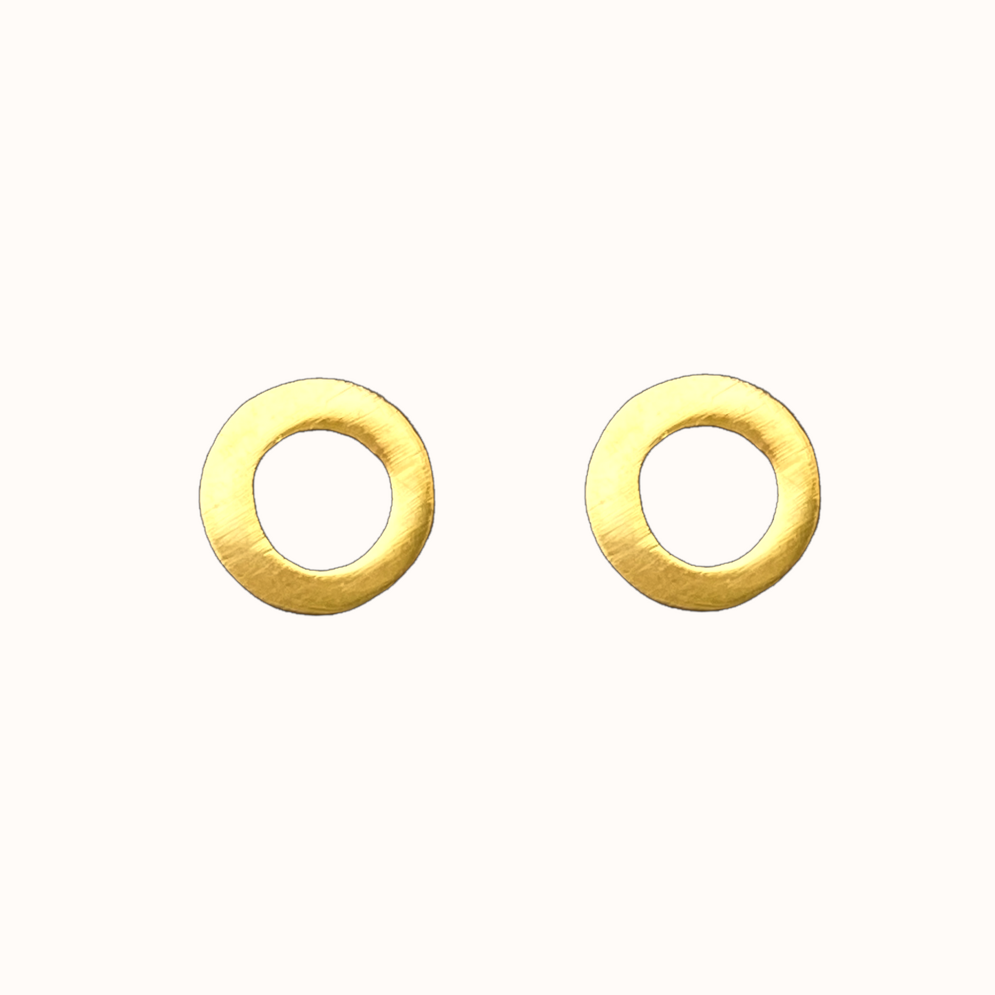 Classic Halo Earring Studs Gold