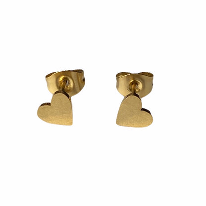 Heart Earring Studs Gold