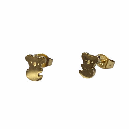 Koala Earring Studs Gold