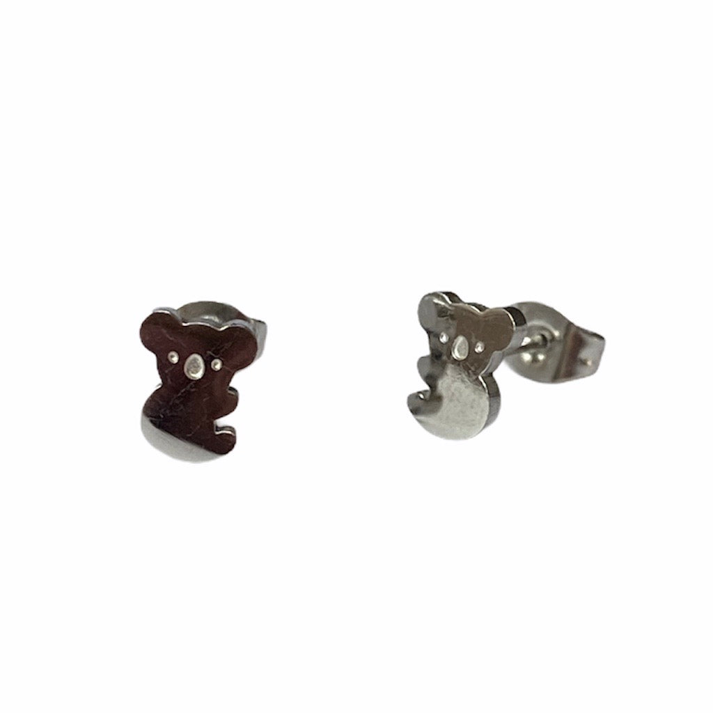Koala Earring Studs Silver