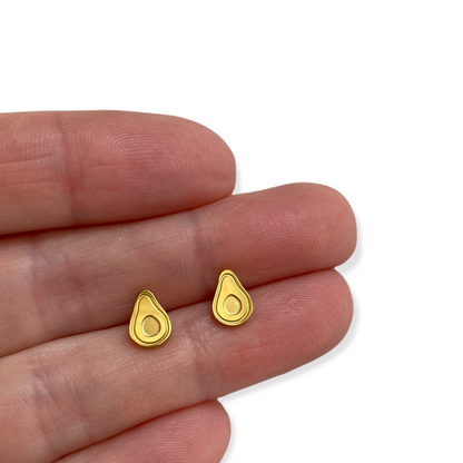 Avocado Earring Studs Gold