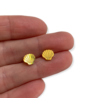 Shell Earring Studs Gold