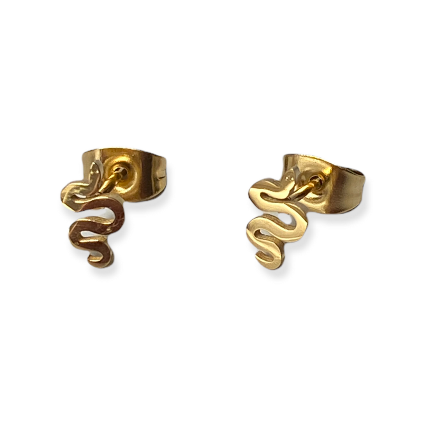 Serpent Earring Studs Gold