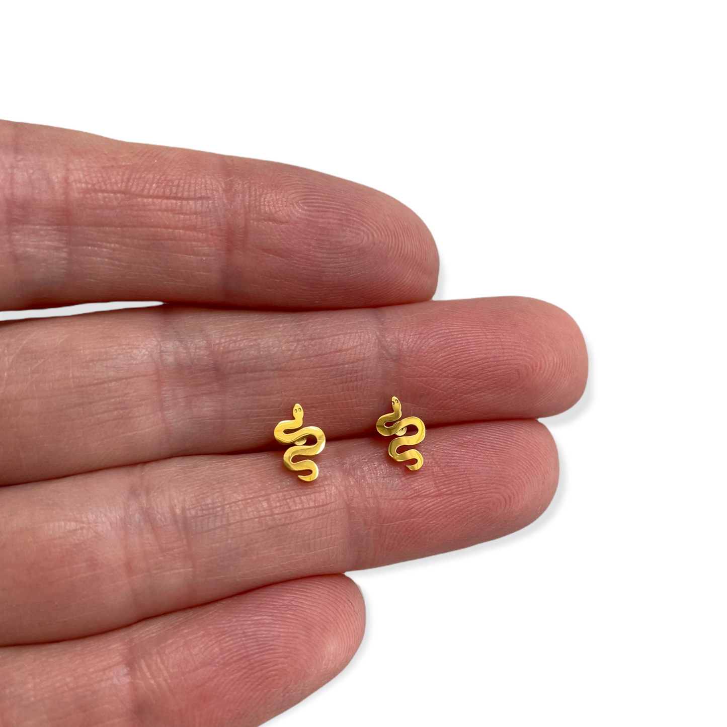 Serpent Earring Studs Gold