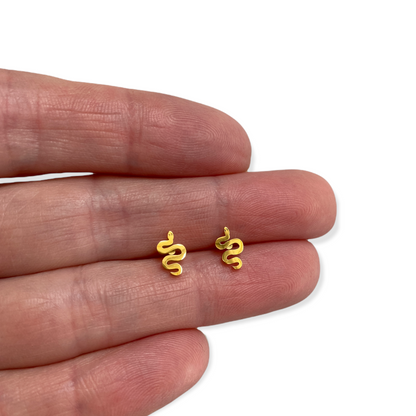 Serpent Earring Studs Gold